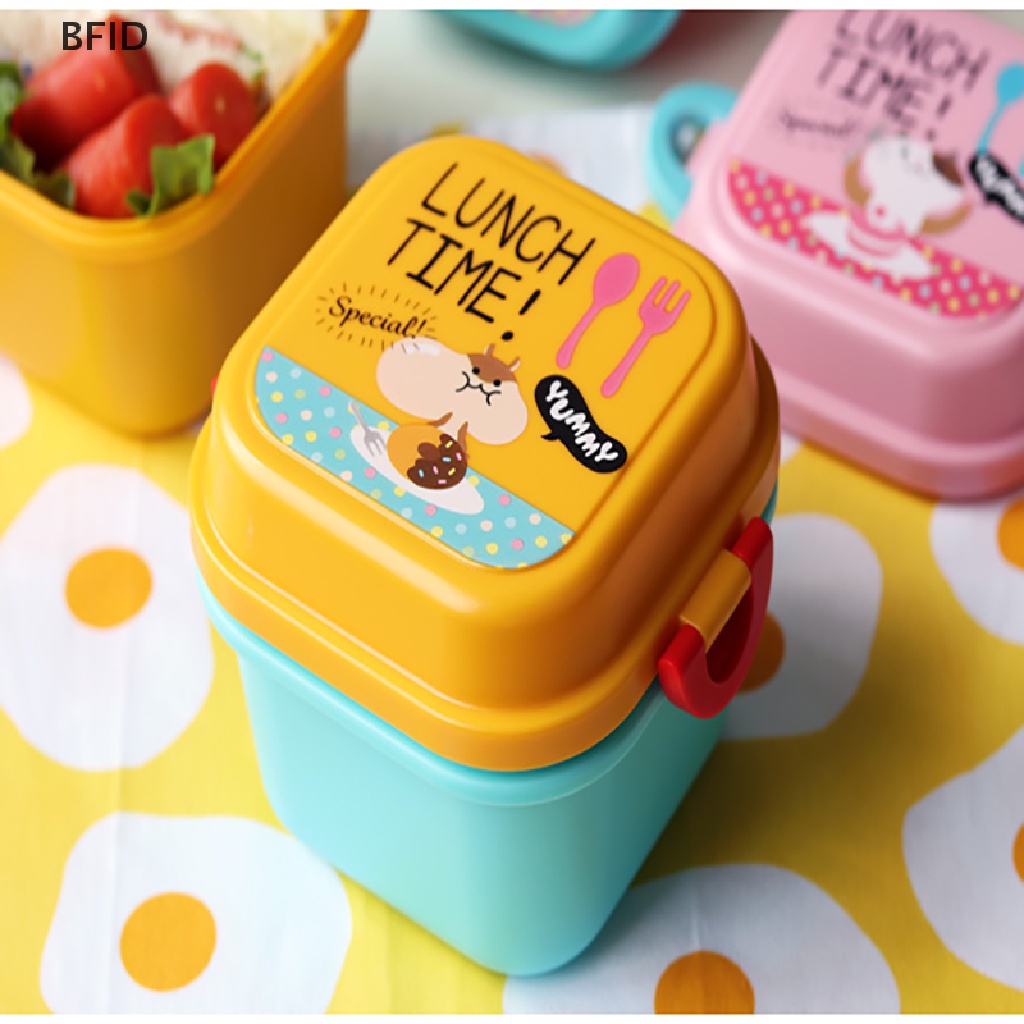 [BFID] Kotak Makan Plastik Sehat Kartun Microwave Oven Lunch Bento Boxes Kid Lunchbox [ID]