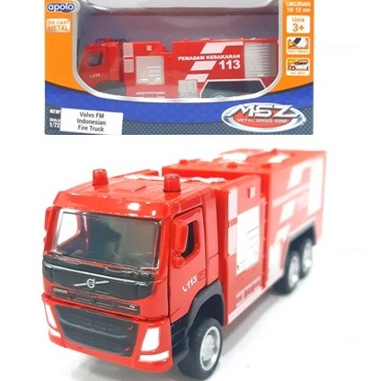 Diecast Mobil Apolo MSZ Pemadam Kebakaran Indonesia 113 Volvo FM Fire Truck