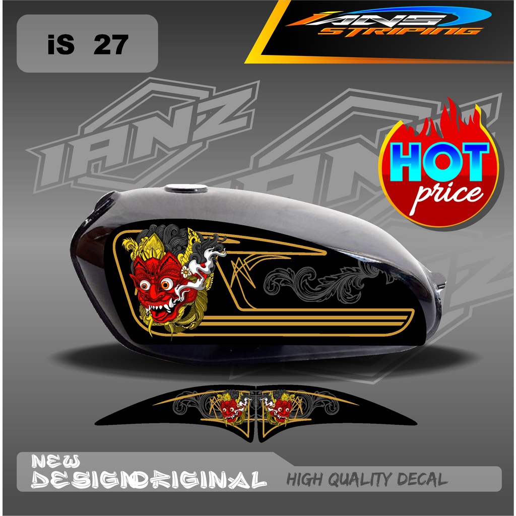 STIKER LIST TANGKI MOTOR CB100 HOLOGRAM/NON HOLOGRAM IS27