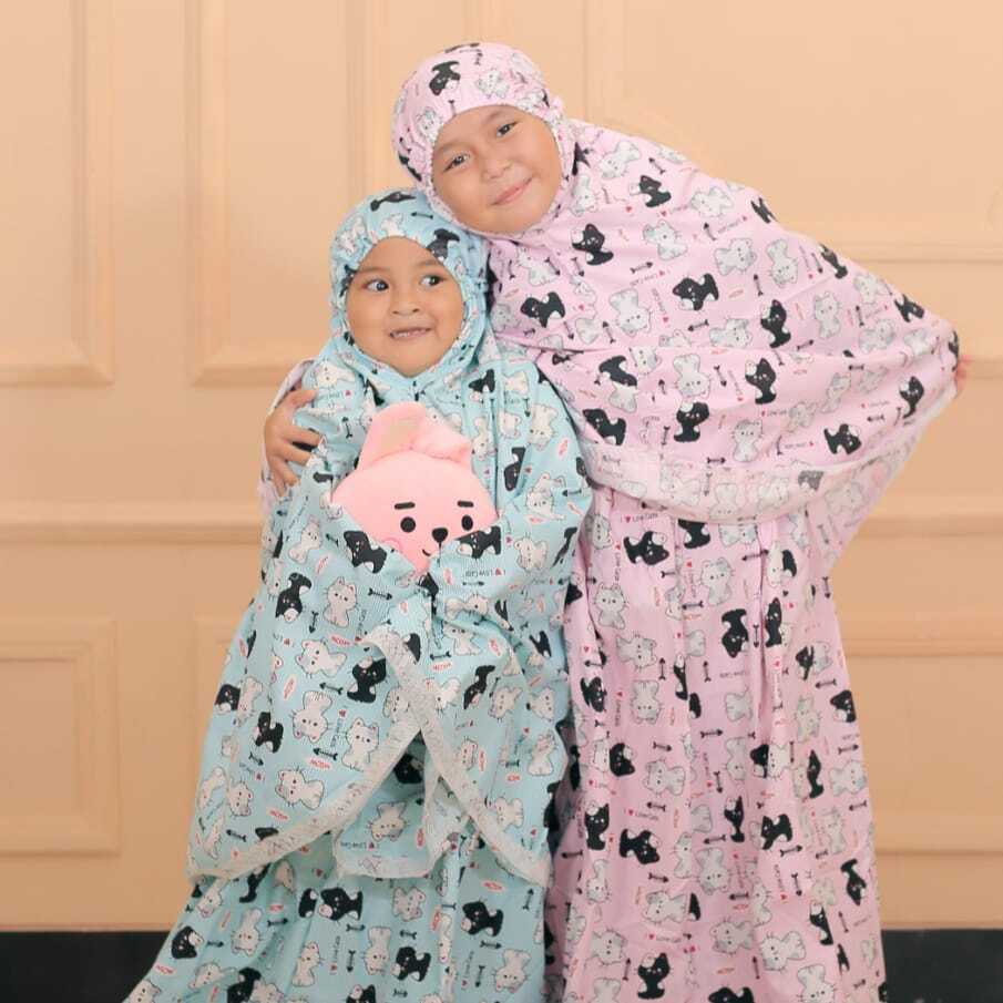 MUKENAH ANAK TANGGUNG 4-8TAHUN MOTIF Bynorshofeea