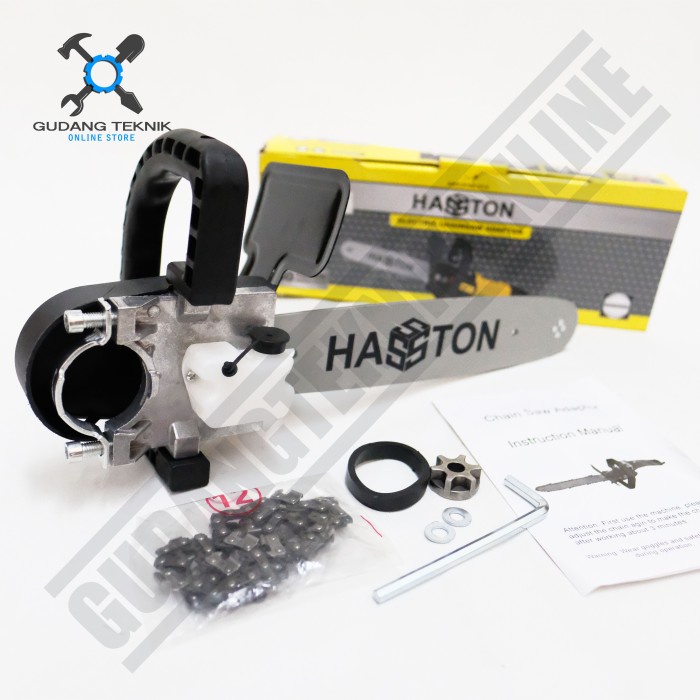 Adapter Mesin Gerinda Tangan Jadi Gergaji Chainsaw Mini 11.5&quot; 3150-213 HASSTON PROHEX / Electric Chain Saw Adaptor 11.5 Inch 3150 213 HASSTON PROHEX