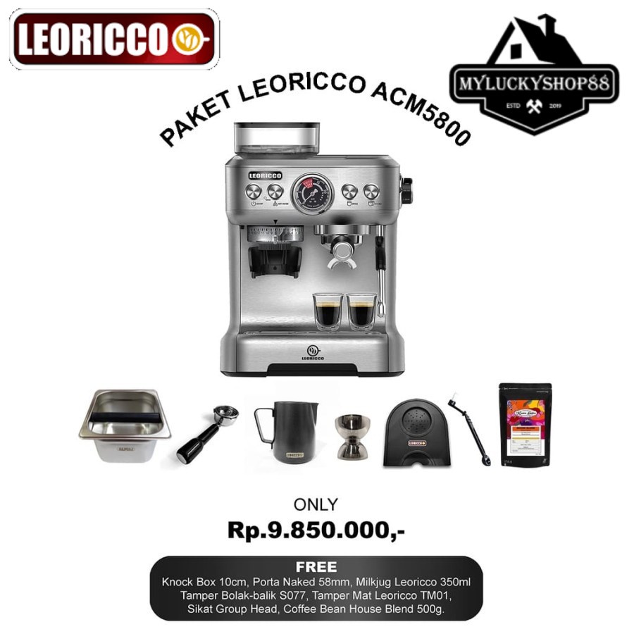 Leoricco ACM5800 Mesin Kopi Espresso ACM 5800 Coffee Maker Grinder