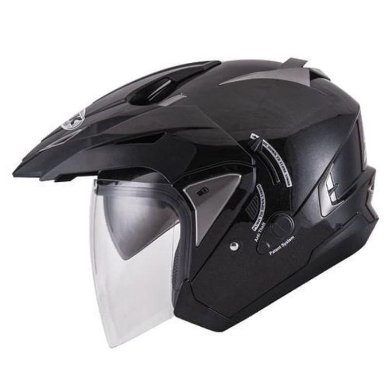 HELM INK T MAX SOLID ORIGINAL ( PET/ TOPI BISA DI COPOT ) DOUBLE VISOR
