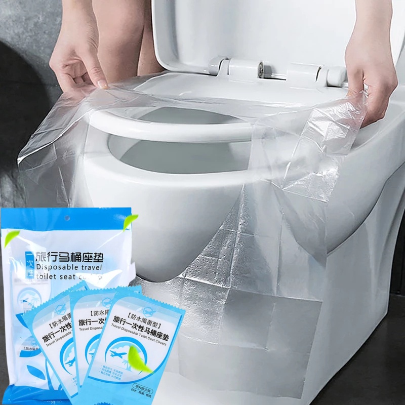 [Harga Grosir]1pc Cover Dudukan Toilet Portable Sekali Pakai Anti Air Untuk Travel / Camping / Kamar Mandi