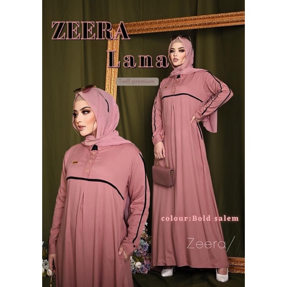 Daster Arab Zeera LANA Maxi Dress Gamis Rayon Twill Premium