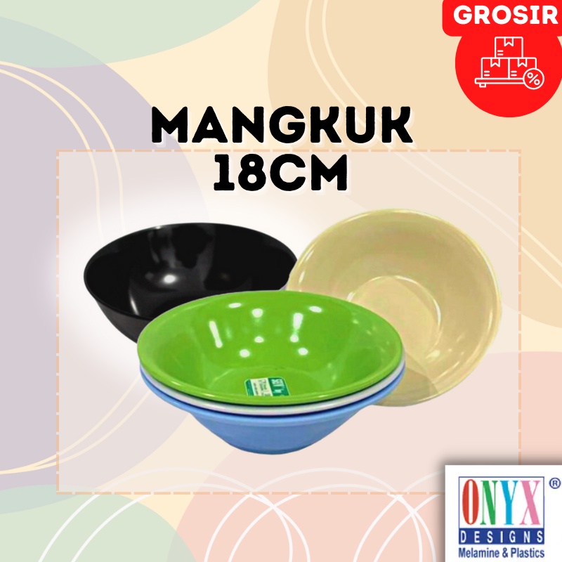 Mangkuk Melamin 18cm - Mangkok Soto - Bubur - Sup - Bakso - Salad Bowl 7 Inch