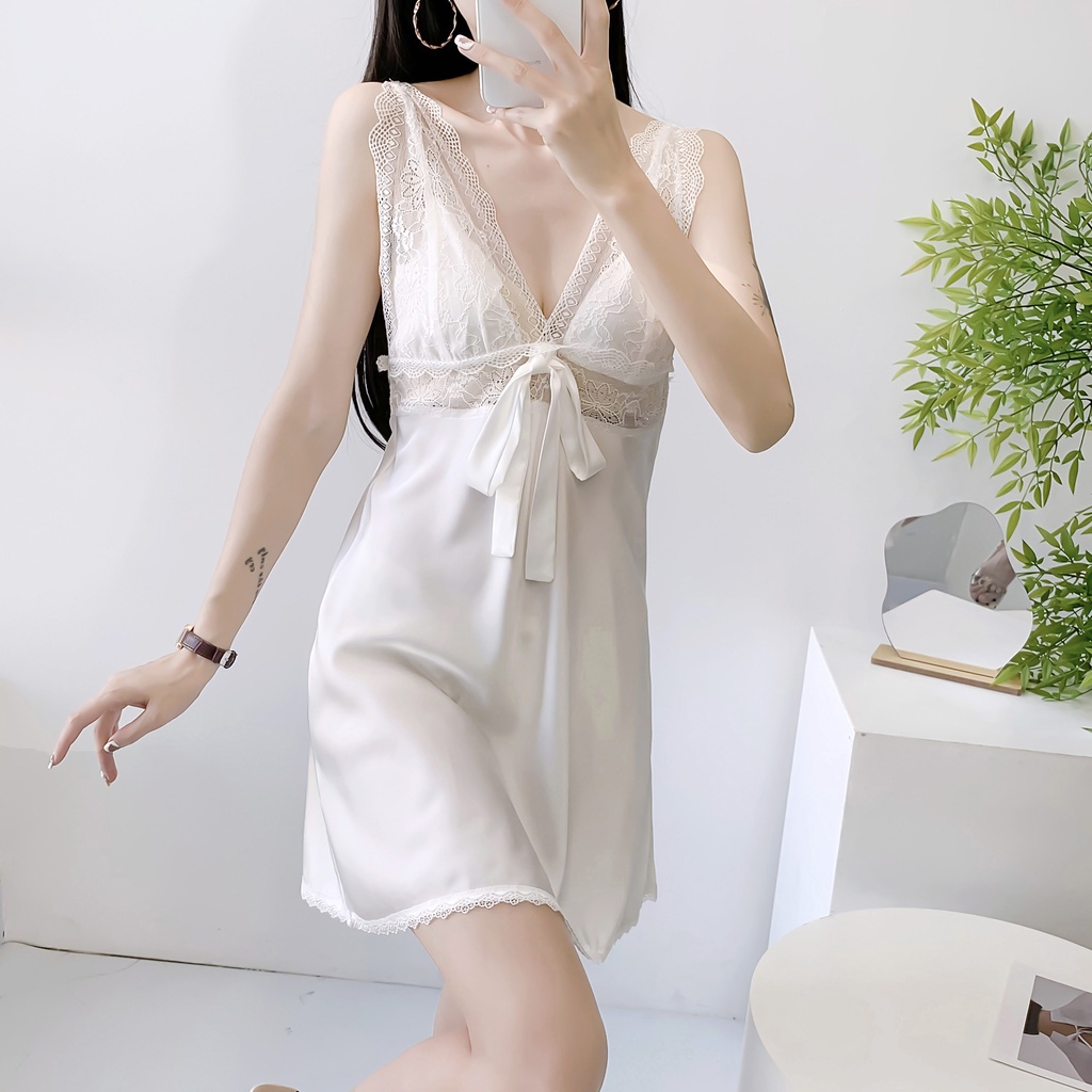 TELLY ➡️ 371 Smile Lingerie Seksi Dress Satin Wanita