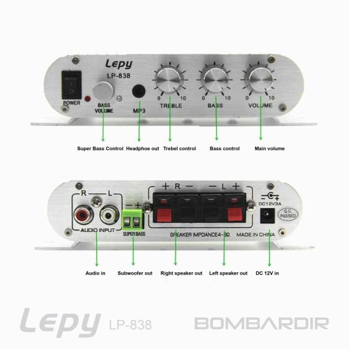 Amplifier Lepy Lp-838 Mini Stereo Audio