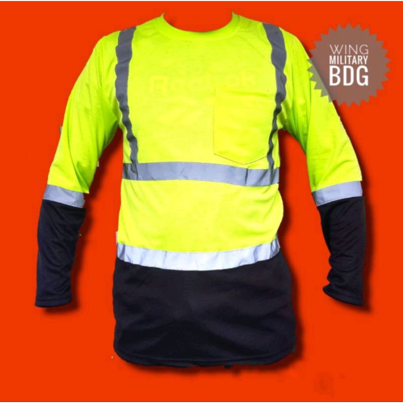 Kaos safety proyek kombinasi scotlight cotton