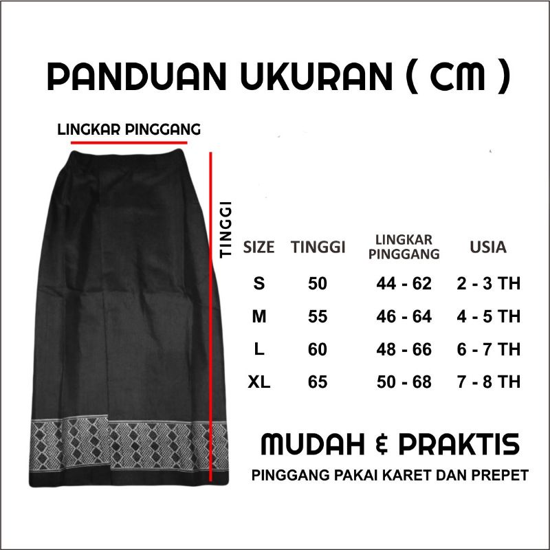 Sarung Instan Anak laki Laki / Sarung Instan Anak model Rok