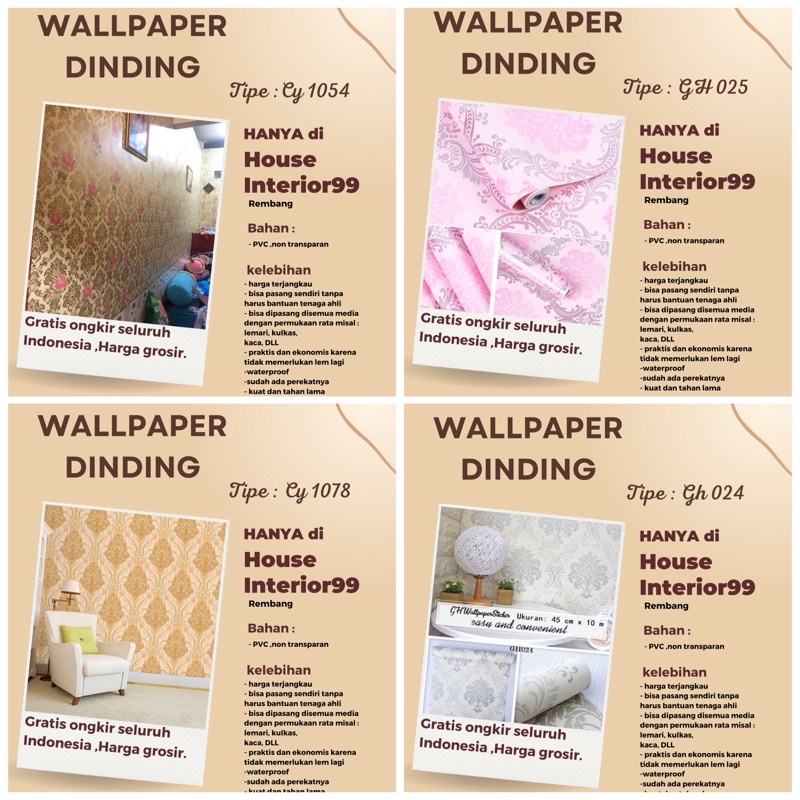 DISKON  Wallpaper Stiker wallpaper dinding Wallstiker Dinding Wallpaper Kamar  Tidur  wallpaper ruan