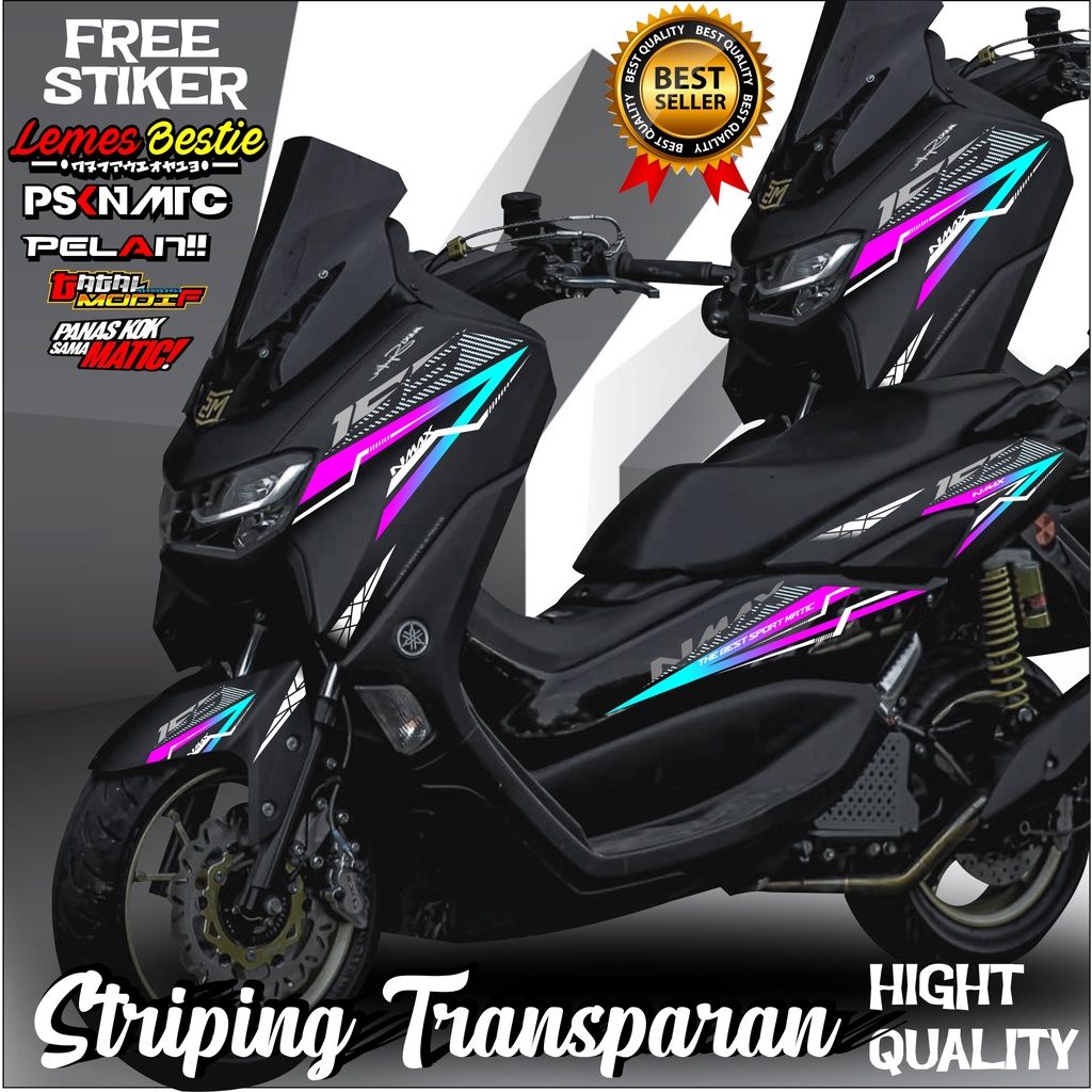 STRIPING TRANSPARAN YAMAHA N MAX 155 NEW STIKER N MAX NEW KEREN