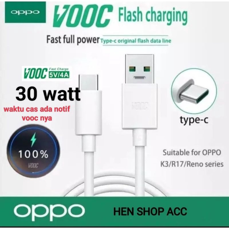 Jual Kabel Data Charger Oppo Fast Charging Vooc Asuport Sampai Watt Shopee Indonesia