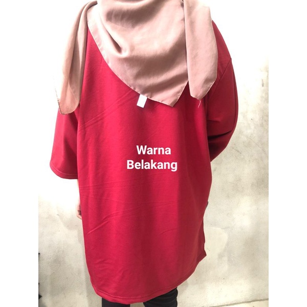 KAOS OVERSIZE WANITA PIGUIN GIRL STYLE SUBLIM