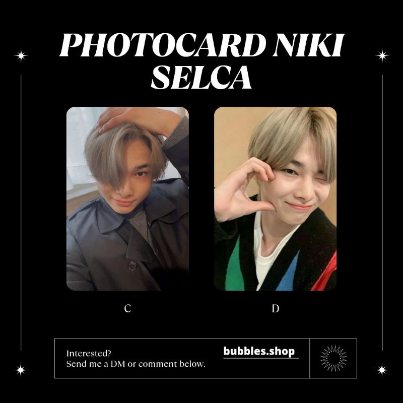 PHOTOCARD UNOFFICIAL NIKI ENHYPEN SELCA