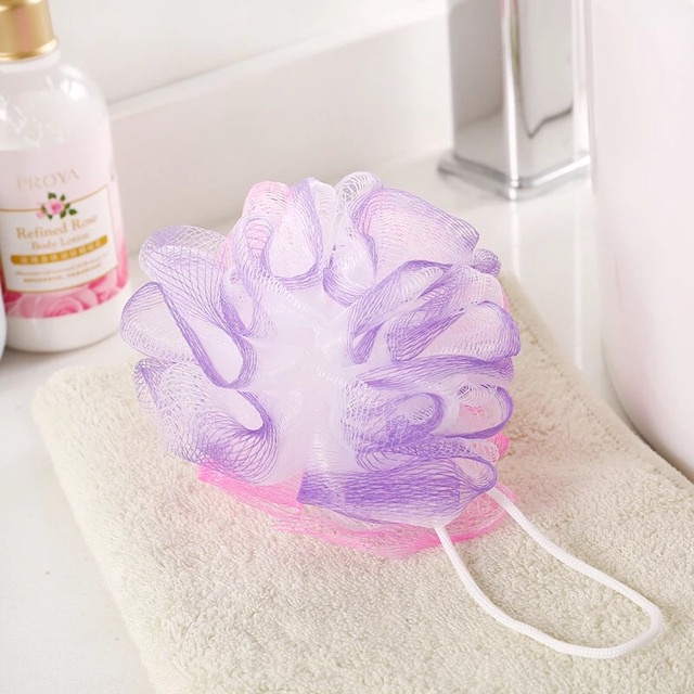 Sponge mandi shower puff sabut mandi busa mandi sabun warna gosokan daki scrub badan TERMURAH