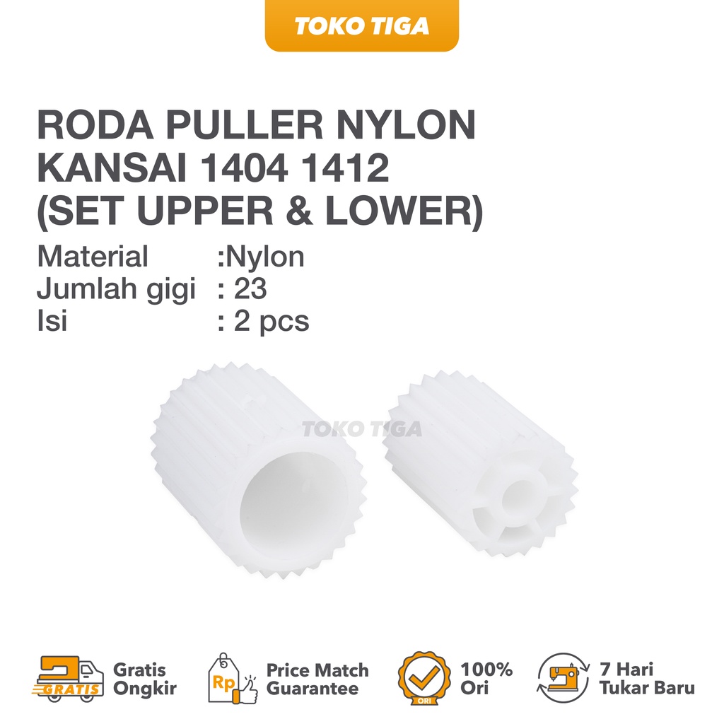 Roda Puller Nylon Kansai 1404 1412 (Set Upper &amp; Lower)