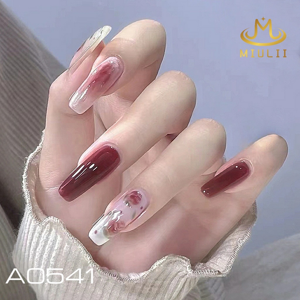 MIULII / KUKU PALSU CUTE / CANTIK  / 24PCS / 3D / NAIL ART / PREMIUM / MURAH / FAKE NAIL / BEAUTY NAIL / WEDDING / PESTA / SANTAI / CUTE / DAILY / KERJA / KANTOR / FREE LEM JELLY / KUTEK D