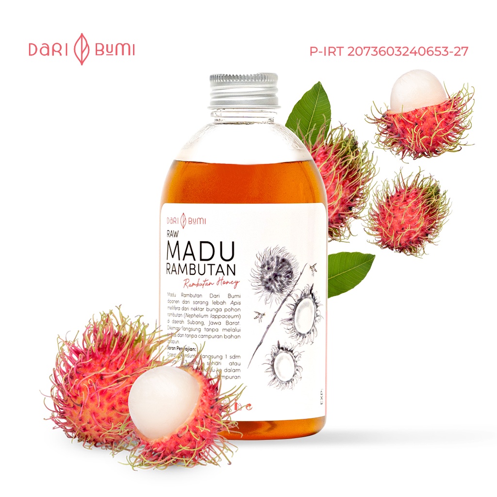 Madu Murni Rambutan 350 gr Dari Bumi Madu Asli Premium