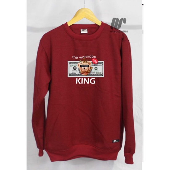 Crewneck Sablon Original NVR clothing 08 Sweater Basic