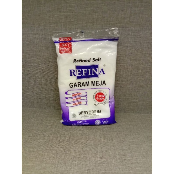 

Garam Refina Garam Meja Bersih Putih Halus 500g