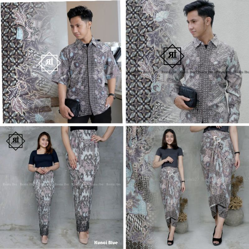 Batik Couple Modern Keluarga/Kemeja Batik Pria Couple rok Plisket/Couple Baju Pesta