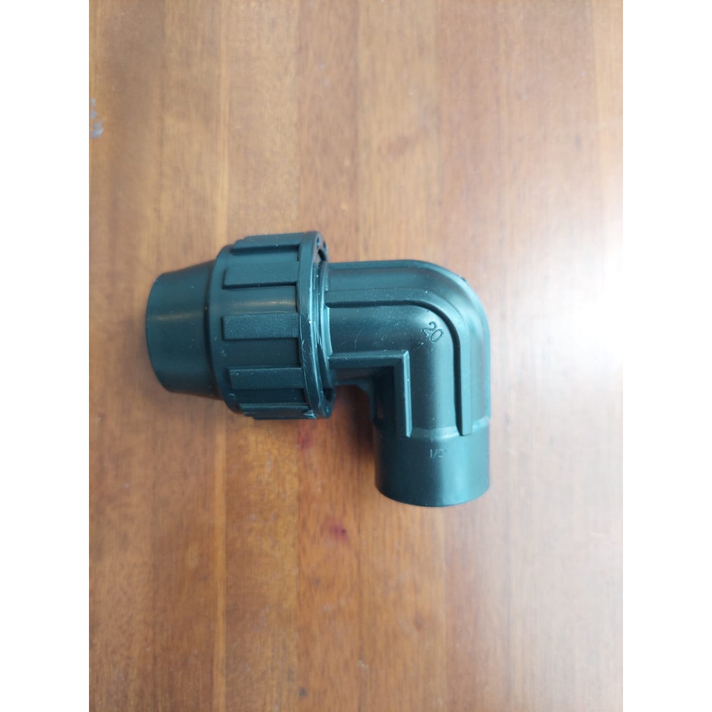 Jual Elbow Drat Dalam HDPE 1/2" 20mm Female Elbow Knee Compression