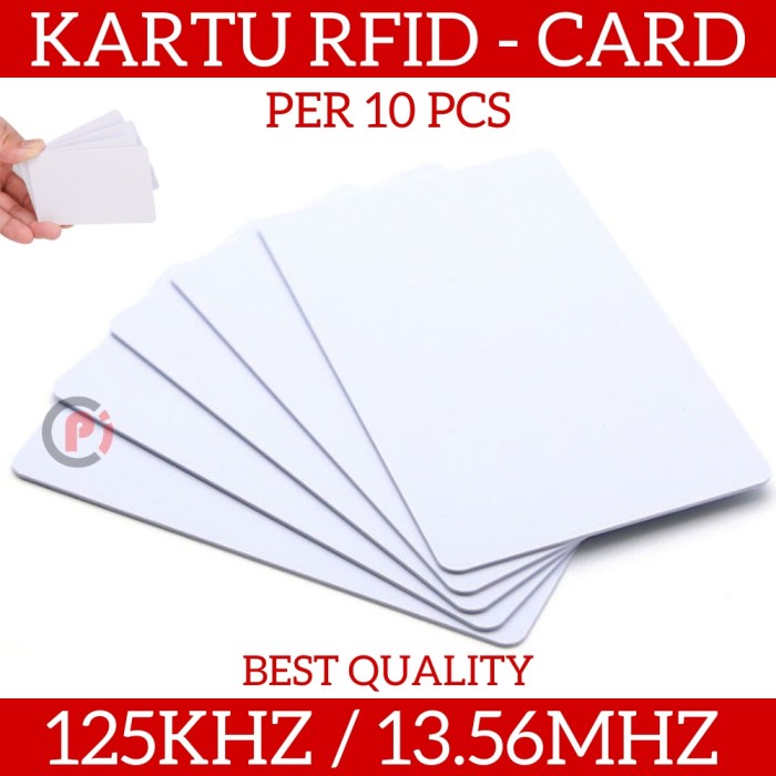 Isi 10 Pcs Kartu RFID ID Card Tag EM4100 125 Khz / 13.5 Mhz S50