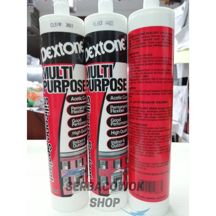Lem Lem Dextone 300 Ml Sealant Silicone Silikon Kaca Keramik Besi Termurah