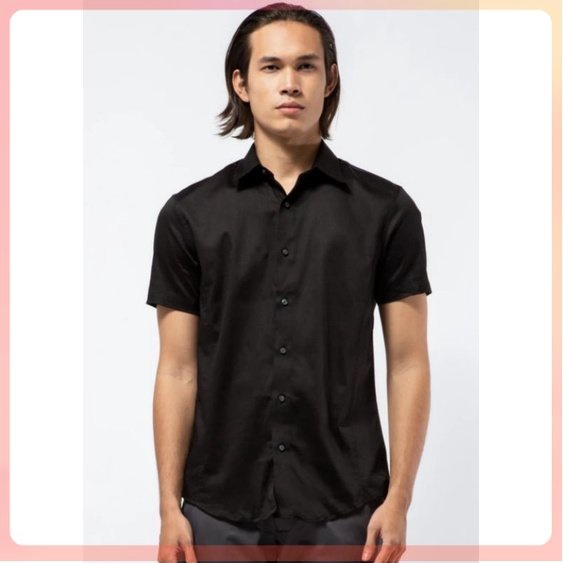 THE EXECUTIVE KEMEJA LENGAN PENDEK HITAM SIZE 17