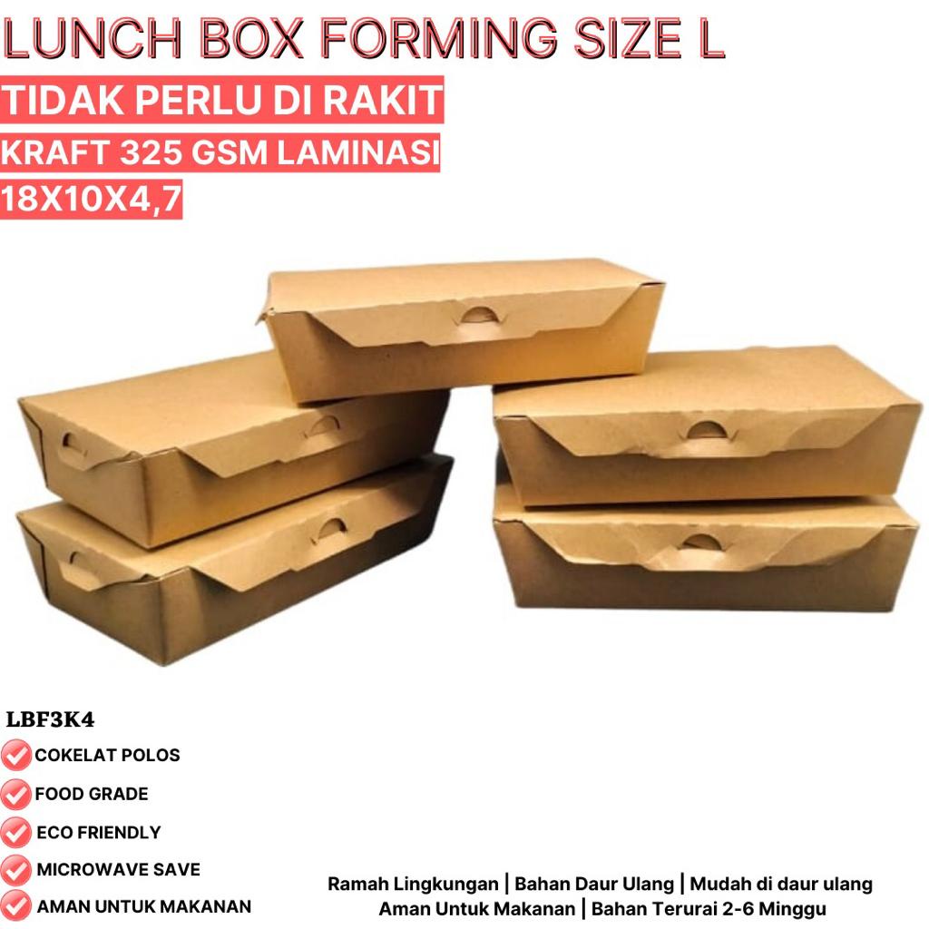 Lunch Box Sudah Terbentuk Tidak Perlu Rakit (LBF3K4-18X10X4,7 Cm)