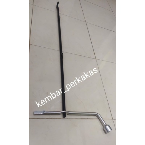 Kunci roda 21 mm &amp; handle set pemutar dongkrak /pelepas ban serep kijang inova,Fortuner &amp; Hilux