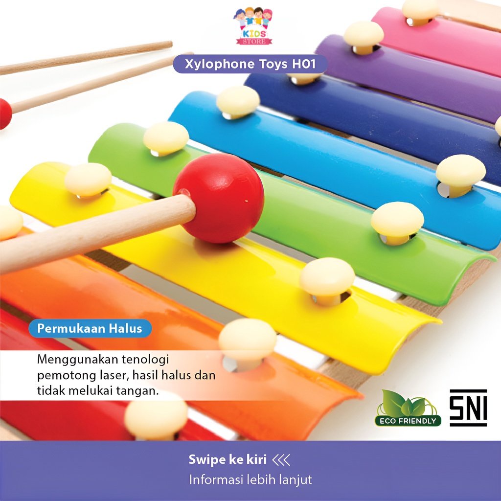 Xylophone Toys Kayu | Mainan Alat Musik Anak | Mainan Edukatif Anak 2-3-4-5-6 Tahun | Mainan Seru Untuk Keluarga