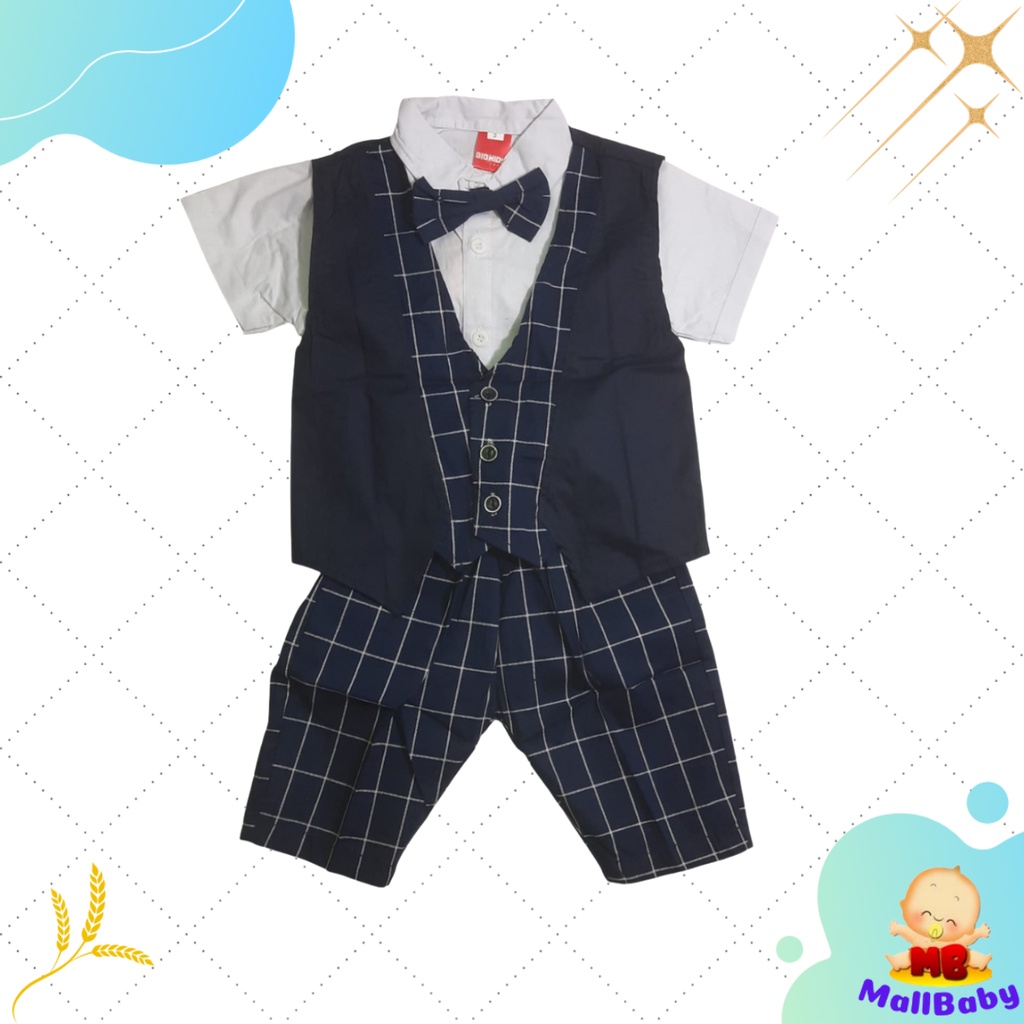 Baju Bayi Laki Laki Setelan Tuxedo Bayi Baju Pesta Anak Cowok Rompi Jason