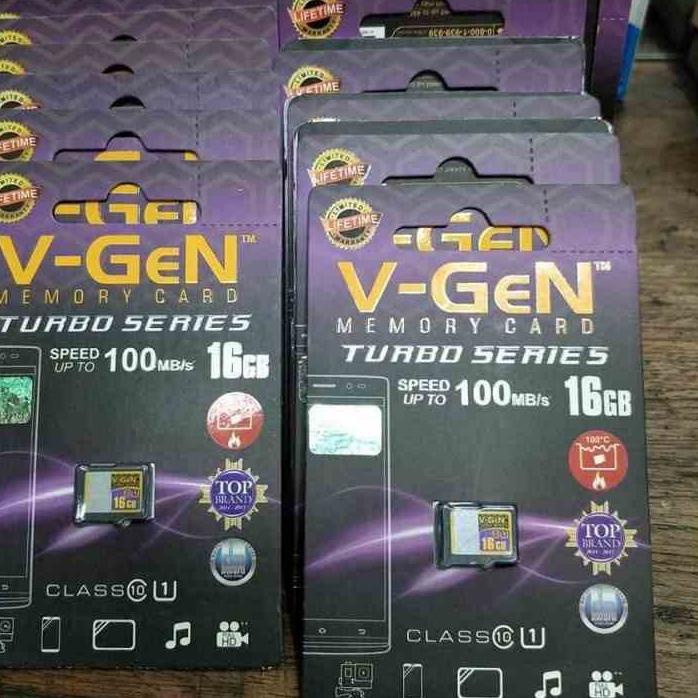 COD ✔️⭐ V-gen Micro SD V-gen 16 GB  TURBO Class 10 SERIES Memory Card HP 16 GB Vgen CLass 10
