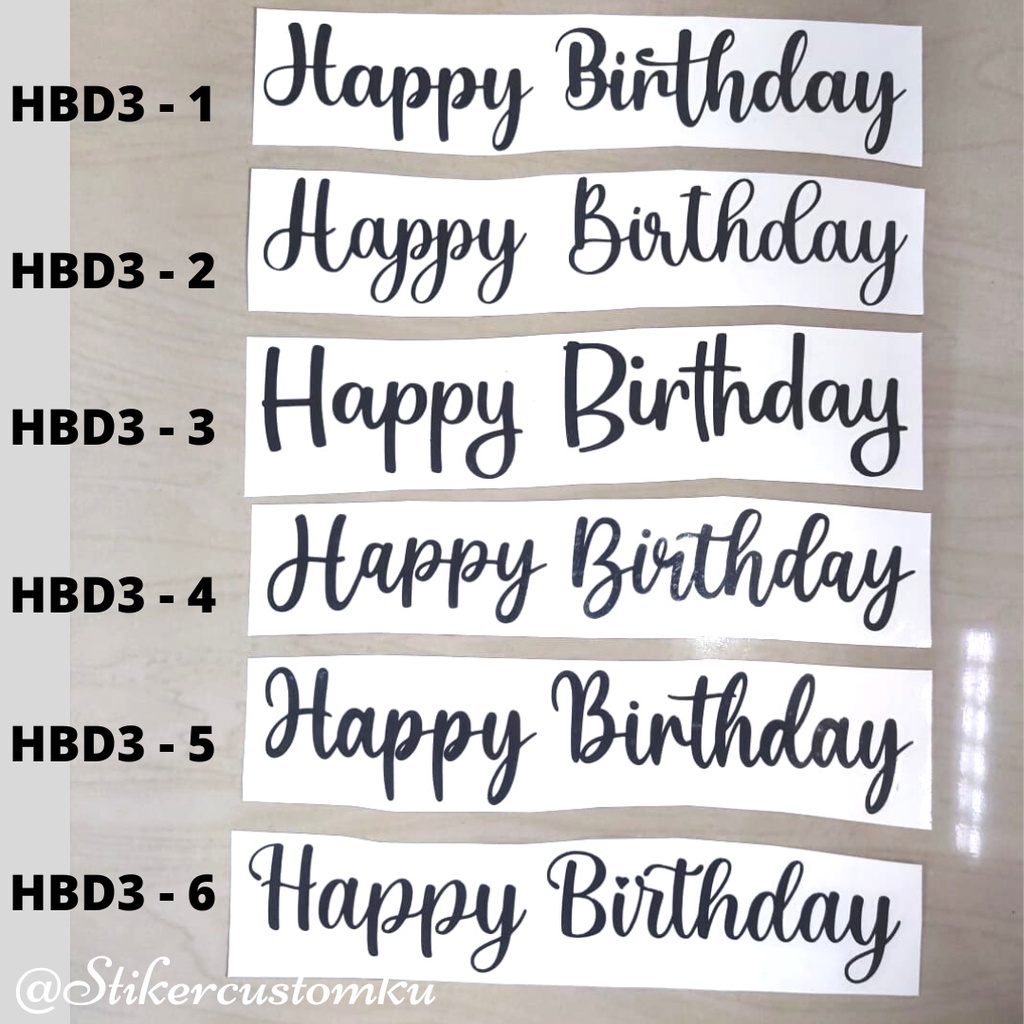 

Stiker Balon PVC Siap Tempel / Sticker balon / Stiker Happy Birthday TYPE 3