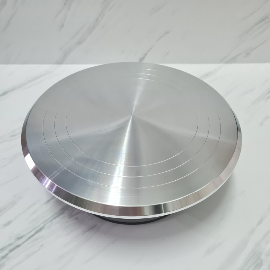 Stainless Heavy duty Revolving cake stand 12inch / cake turntable / meja putar stenless / lazy susan 30cm