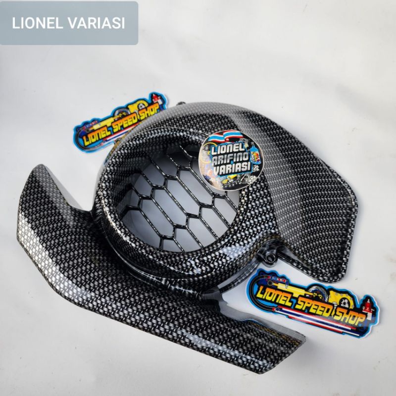 Cover kipas karbon motor mio gear mio m3 mio z soul gt fino x ride dll cover tutup kipas carbon