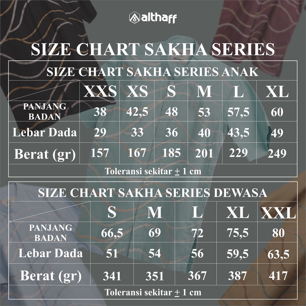 Koko Althaff Couple Ayah &amp; Anak Warna Magenta &amp; Matcha Sakha Series 2023