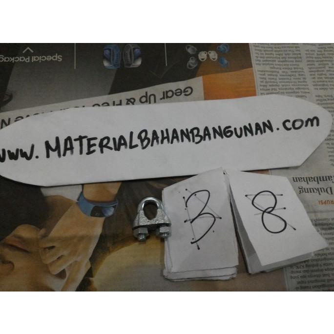 Klem Besi Kuku Macan M 8 / Klem Sling Tali Besi 5/16 Inch citrab44 Murah