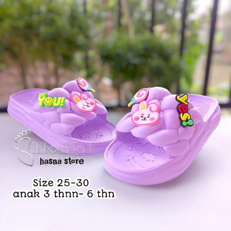 Terbaru Sandal Slop Kokop Anak perempuan Karakter 525D Dulux Series
