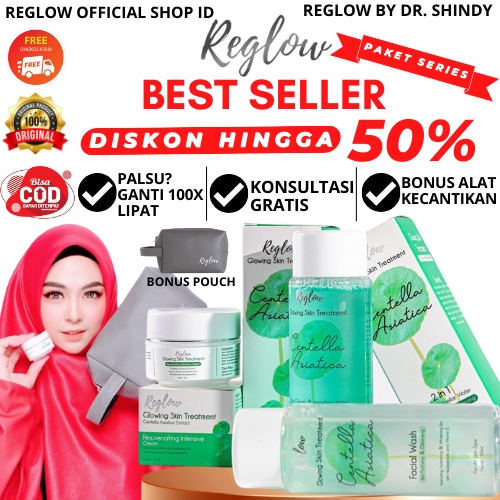 [BISA COD] Reglow Skincare Original dr Shindy Putri Glow Skin Treatment Paket Glowing Perawatan Pemutih Wajah Penghilang Flek Hitam Membandel Bekas Jerawat Bruntusan Komedo Re Glow Beauty Reg Glow Official Store Agen Resmi Ori