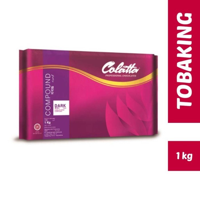

cusss order] COLATTA DARK CHOCOLATE COMPOUND / COKLAT BLOK HITAM BATANG 1 kg 1000 g