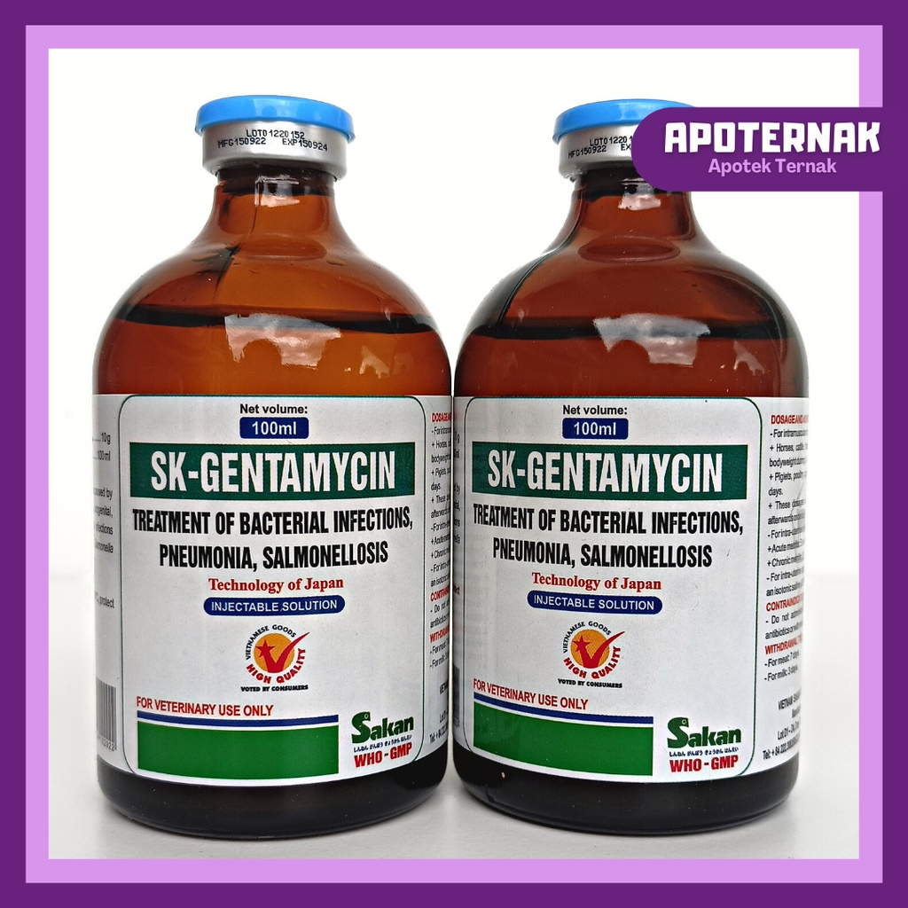 SK GENTAMYCIN | Antibiotik Infeksi Kulit Pencernaan &amp; Pernafasan Akibat Bakteri Pneumonia Salmonella | Mirip Genta Gentaject | SAKAN