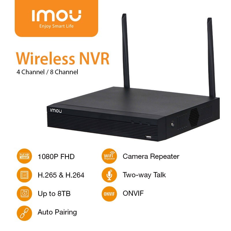 Imou Wireless Recorder NVR 8 Channel ONVIF untuk cctv murah