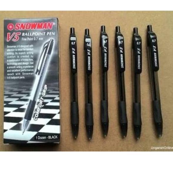 

Pasti Baru Pulpen Snowman Cetrek V-5 / Pulpen V5 Snowman LUSIN