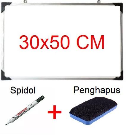 

Banyak Stock White Board Papan Tulis Gantung Ukuran 30 cm x 50 cm Free Spidol dan Penghapus Pilih Ukuran