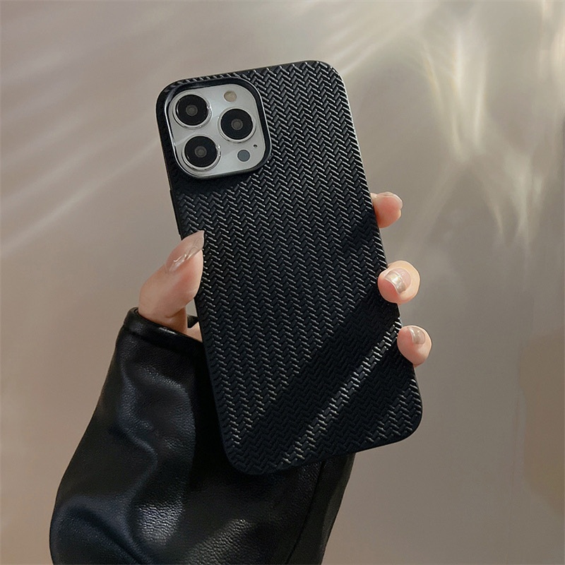 [TPC] Soft Case TPU Matte Motif Bentuk Anyaman 3D FULL COVER IPHONE 7 8 PLUS X XS MAX XR 11 12 13 14 PRO MAX Bumper Case HP IPHONE - IP068