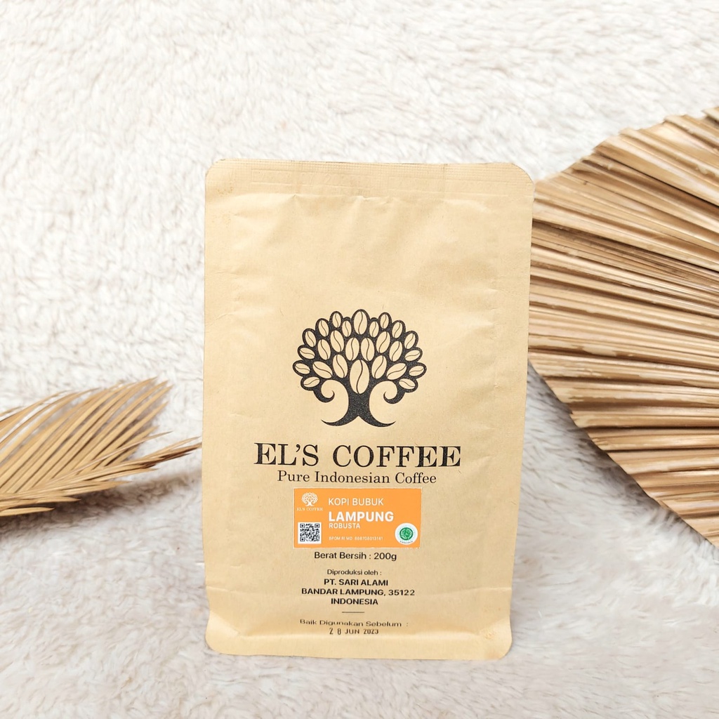 

Coffee Lampung Kopi Robusta Els Coffee Special Caculs Snack 200 Gram