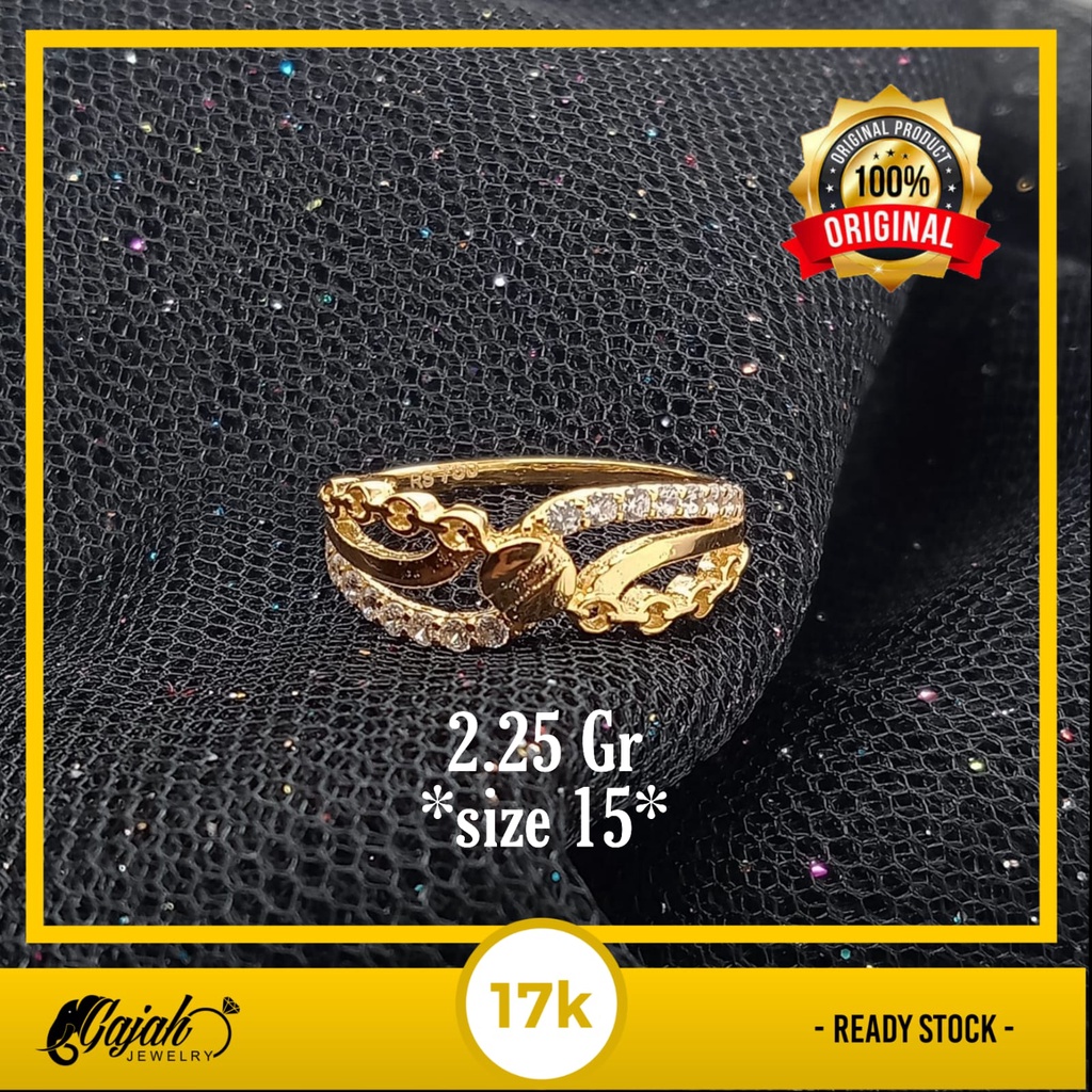 Cincin emas 17K - 2.25 gr kadar 750 - 4081